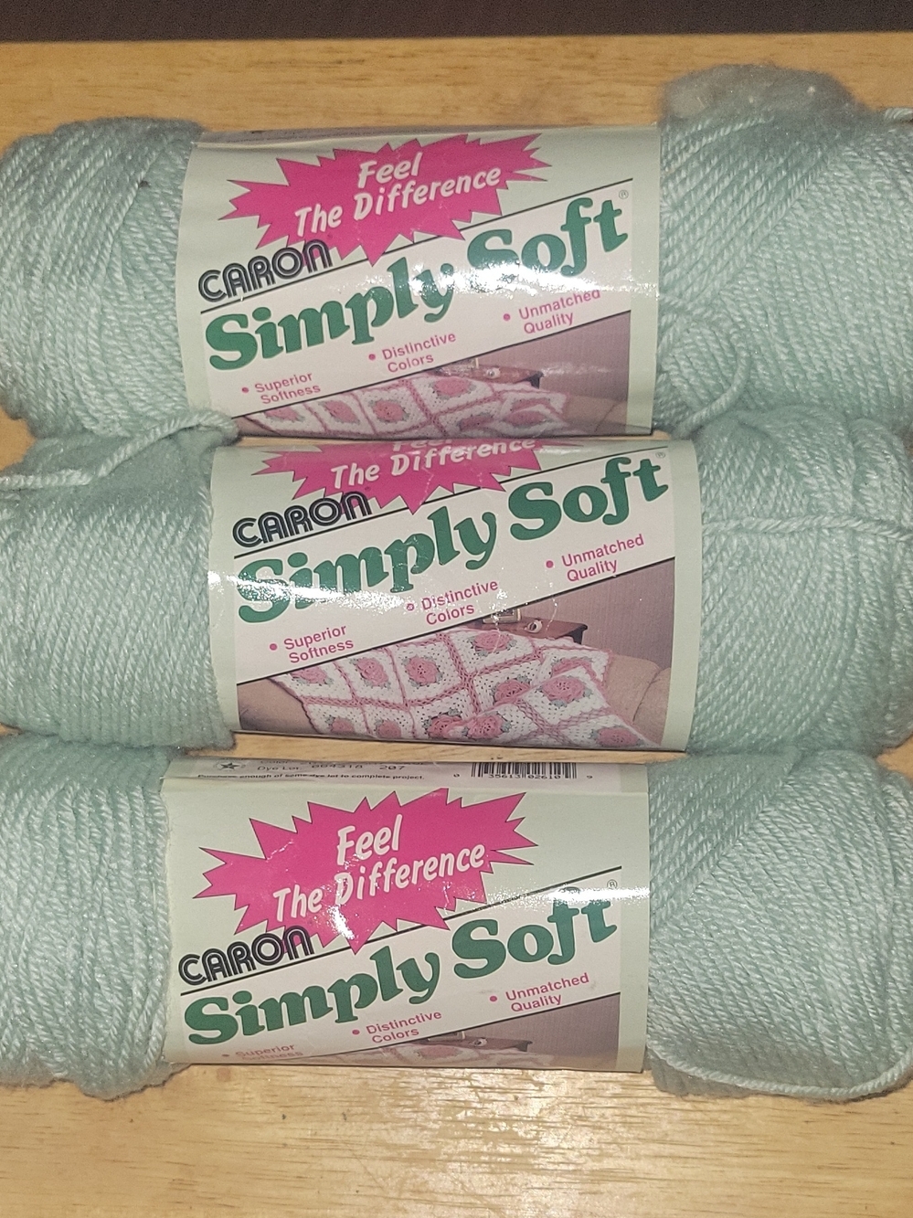 Carbon Simply Soft Light Blue Yarn - 3 Skeins